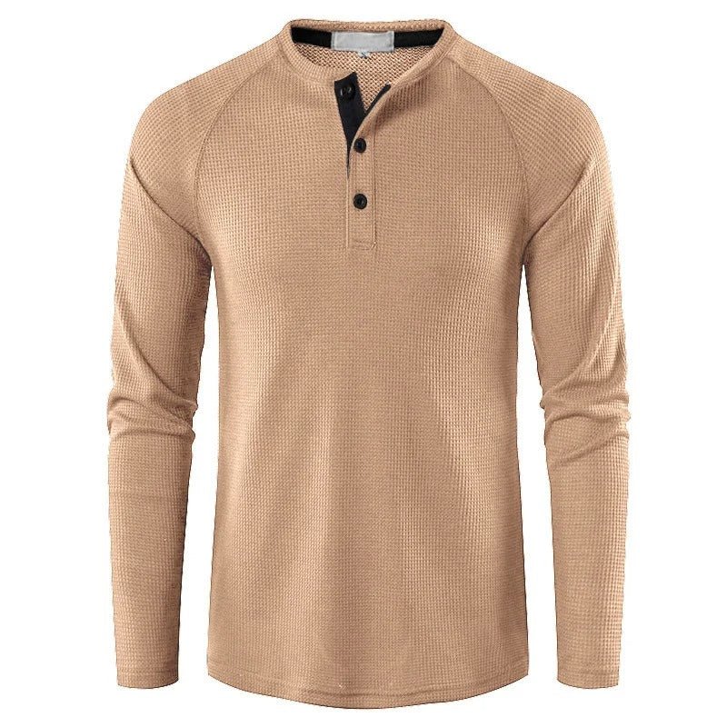 Classic Men's Henley Shirt Slim Fit Casual Top - Harren Cole