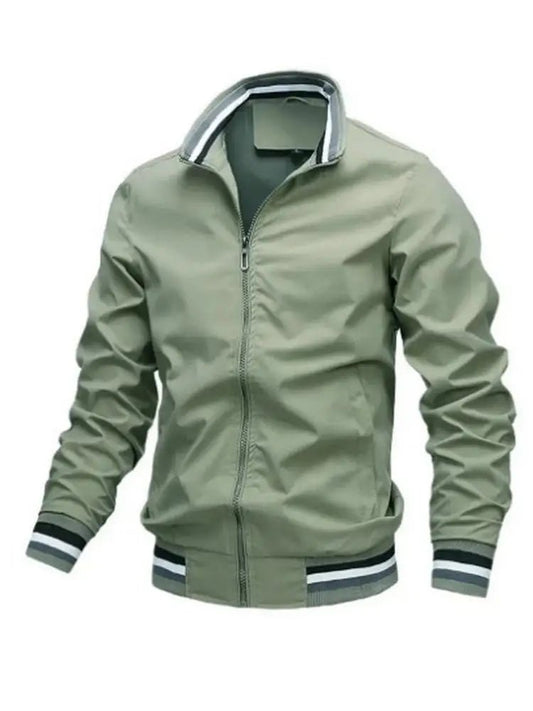 Men Lightweight Waterproof Bomber Windbreaker Jacket White - Harren Cole