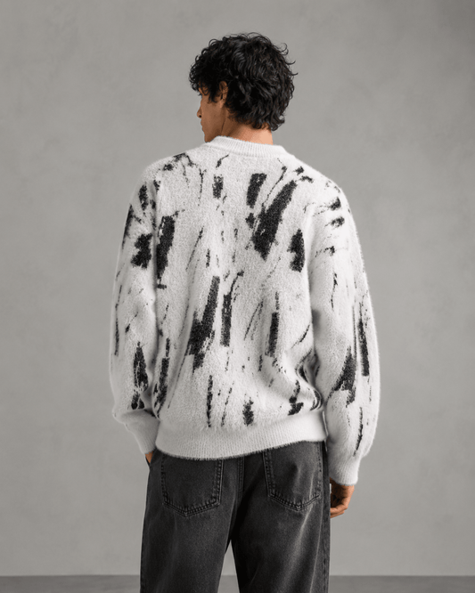 Men's Abstract Knit Sweater Relaxed Fit - Harren Cole