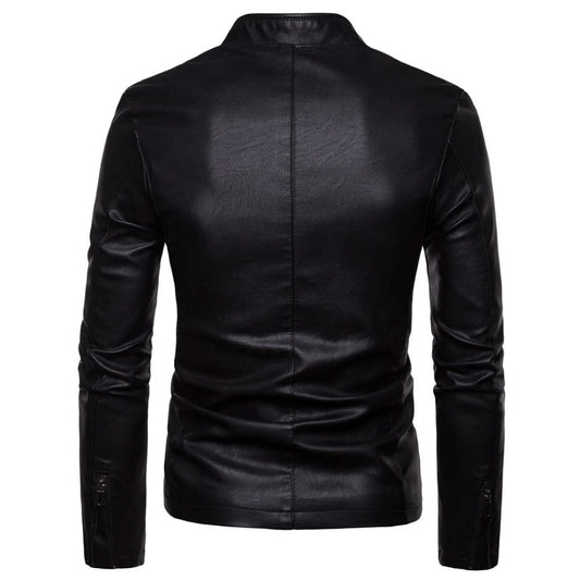 Minimalist Faux Leather Jacket - Harren Cole