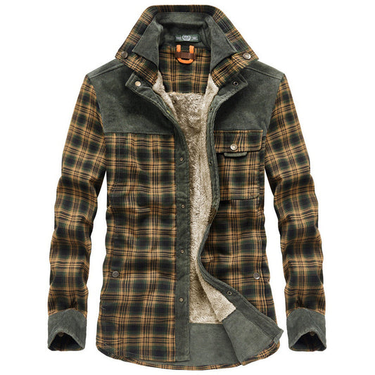 Men's Checked Shirt with Sherpa Lining