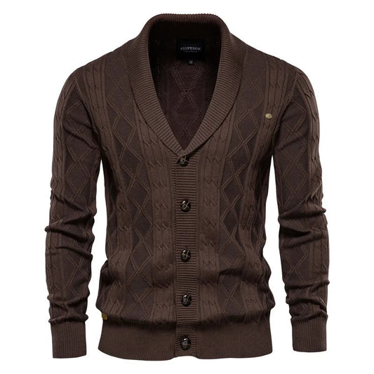 Men's Shawl Collar Cardigan Sweater