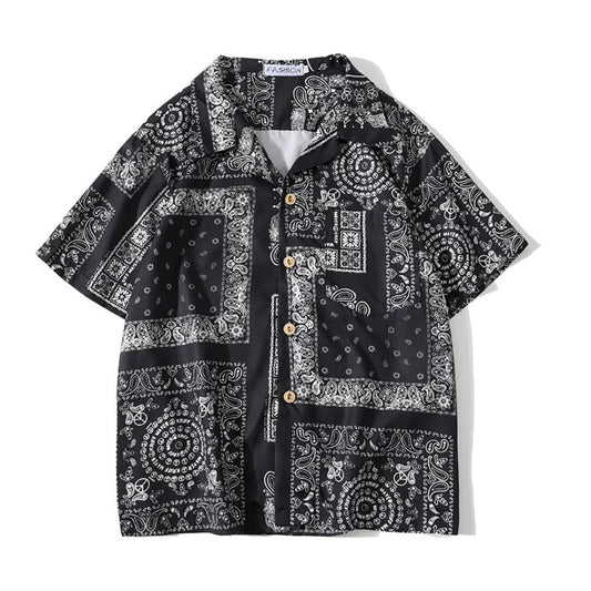 Bandana Print Hawaiian Shirt for Men - Harren Cole
