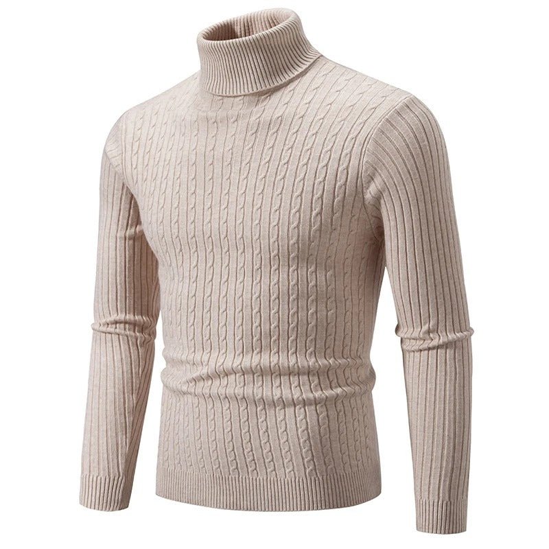 Cable Knit Turtleneck Sweater for Men - Harren Cole