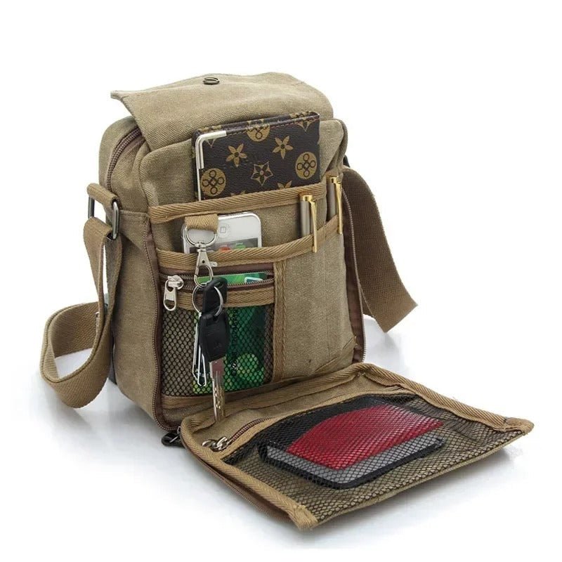 Canvas Vertical Sling Bag - Harren Cole