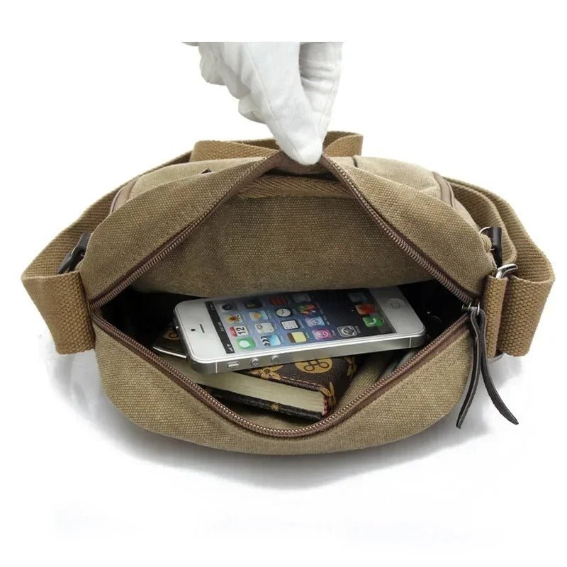 Canvas Vertical Sling Bag - Harren Cole
