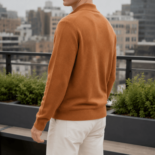 Cashmere Blend Button Front Sweater - Harren Cole