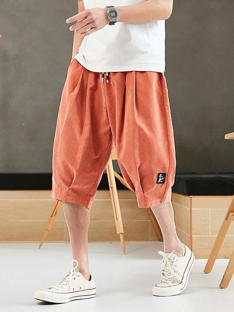 Casual Wide Leg Corduroy Shorts - Harren Cole