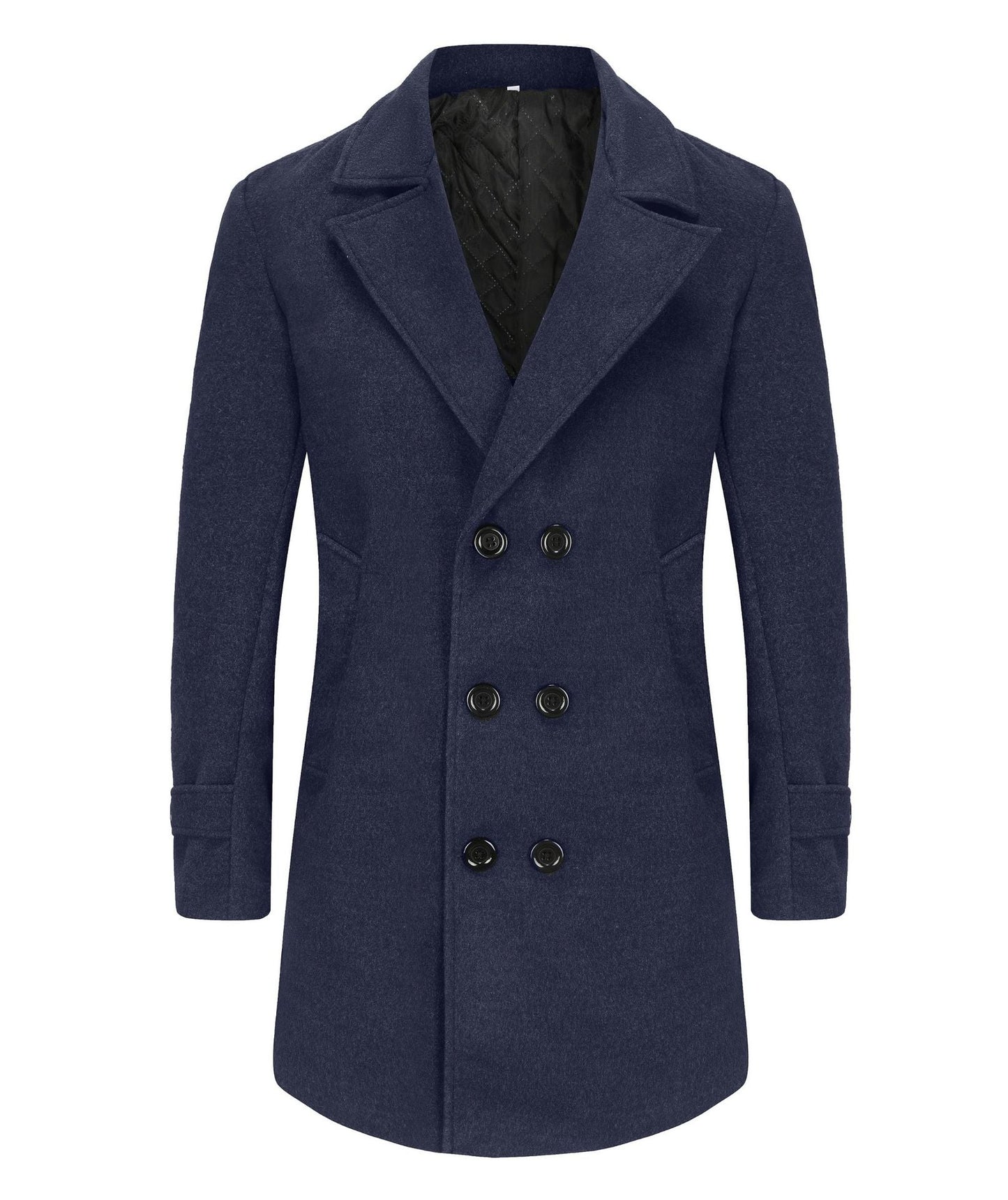 Classic Double - Breasted Wool Coat for Men - Harren Cole