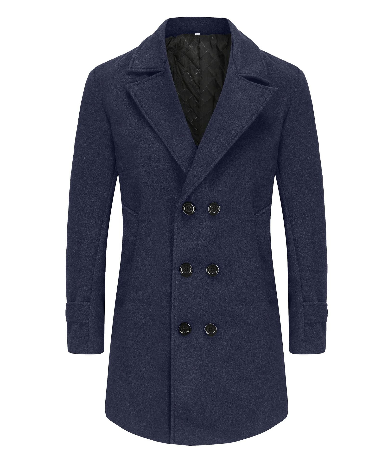 Classic Double - Breasted Wool Coat for Men - Harren Cole