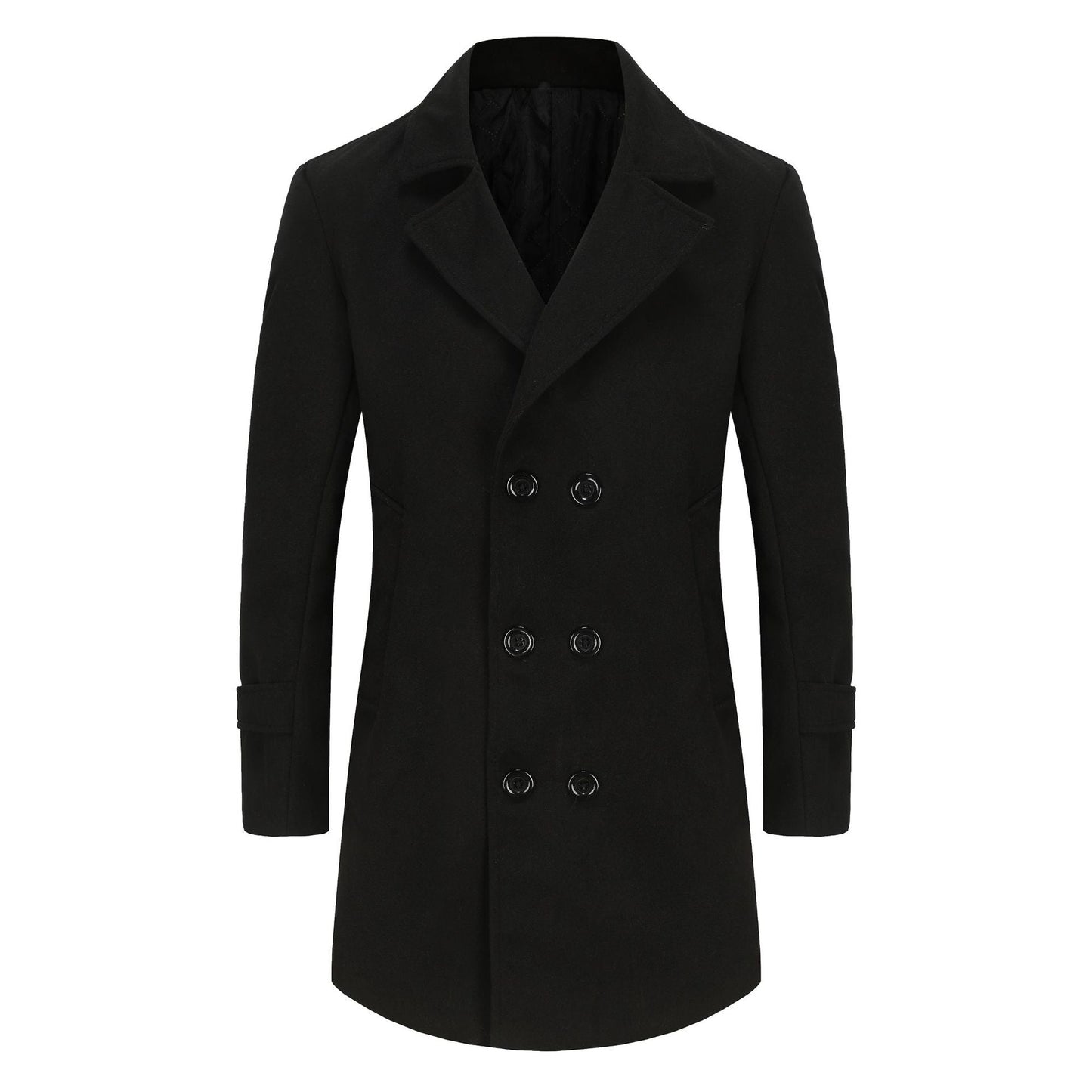 Classic Double - Breasted Wool Coat for Men - Harren Cole
