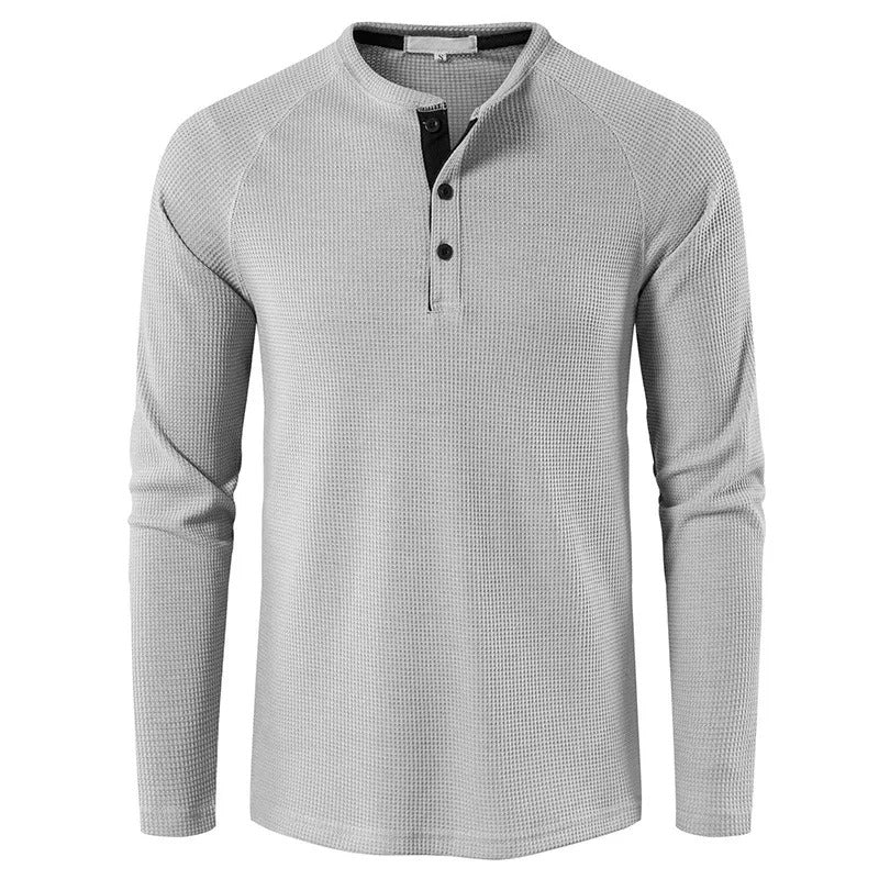 Classic Men's Henley Shirt Slim Fit Casual Top - Harren Cole