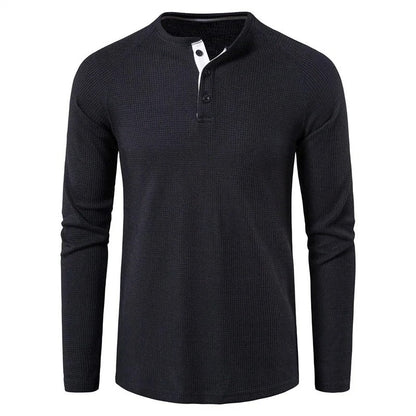 Classic Men's Henley Shirt Slim Fit Casual Top - Harren Cole
