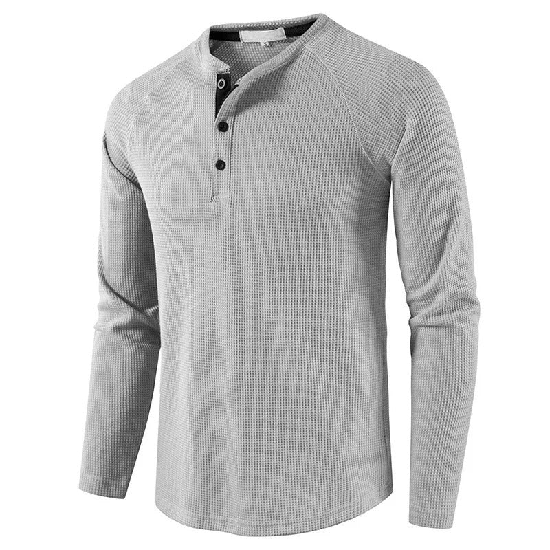 Classic Men's Henley Shirt Slim Fit Casual Top - Harren Cole