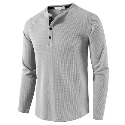 Classic Men's Henley Shirt Slim Fit Casual Top - Harren Cole