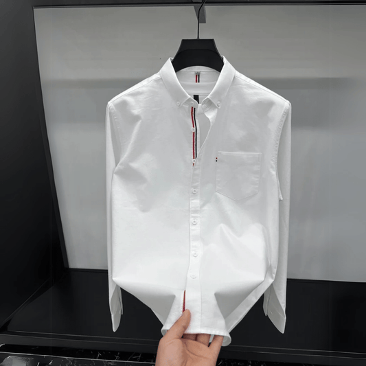 Classic Oxford Shirt with Accent Stripes - Harren Cole