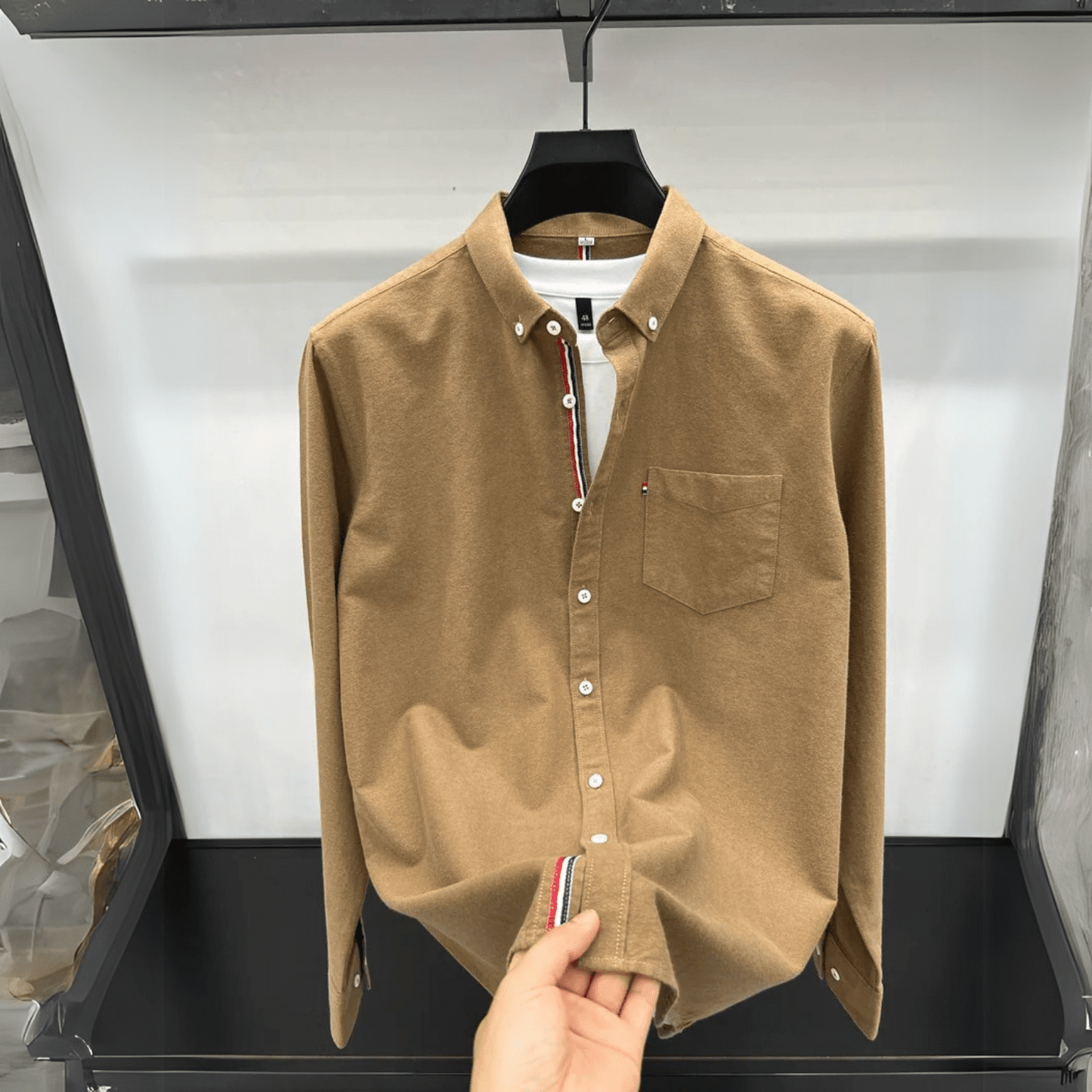 Classic Oxford Shirt with Accent Stripes - Harren Cole