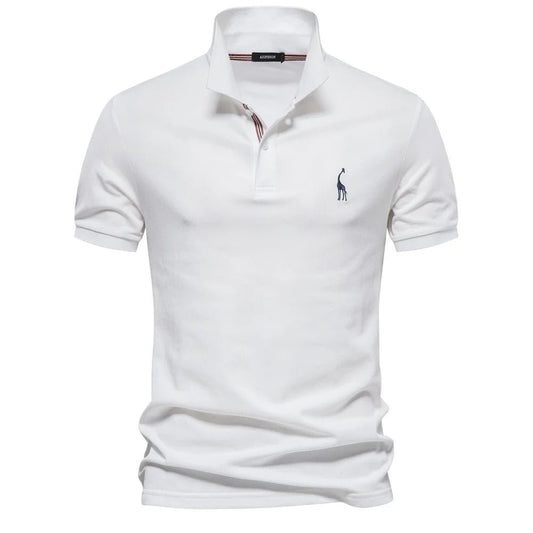 Classic Polo Shirt with Giraffe Embroidery for Men - Harren Cole