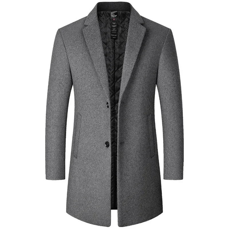 Classic Wool Coat with Quilted Lining for Men - Harren Cole