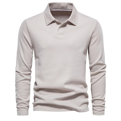Elegant Long Sleeve Polo Shirt for Men - Harren Cole
