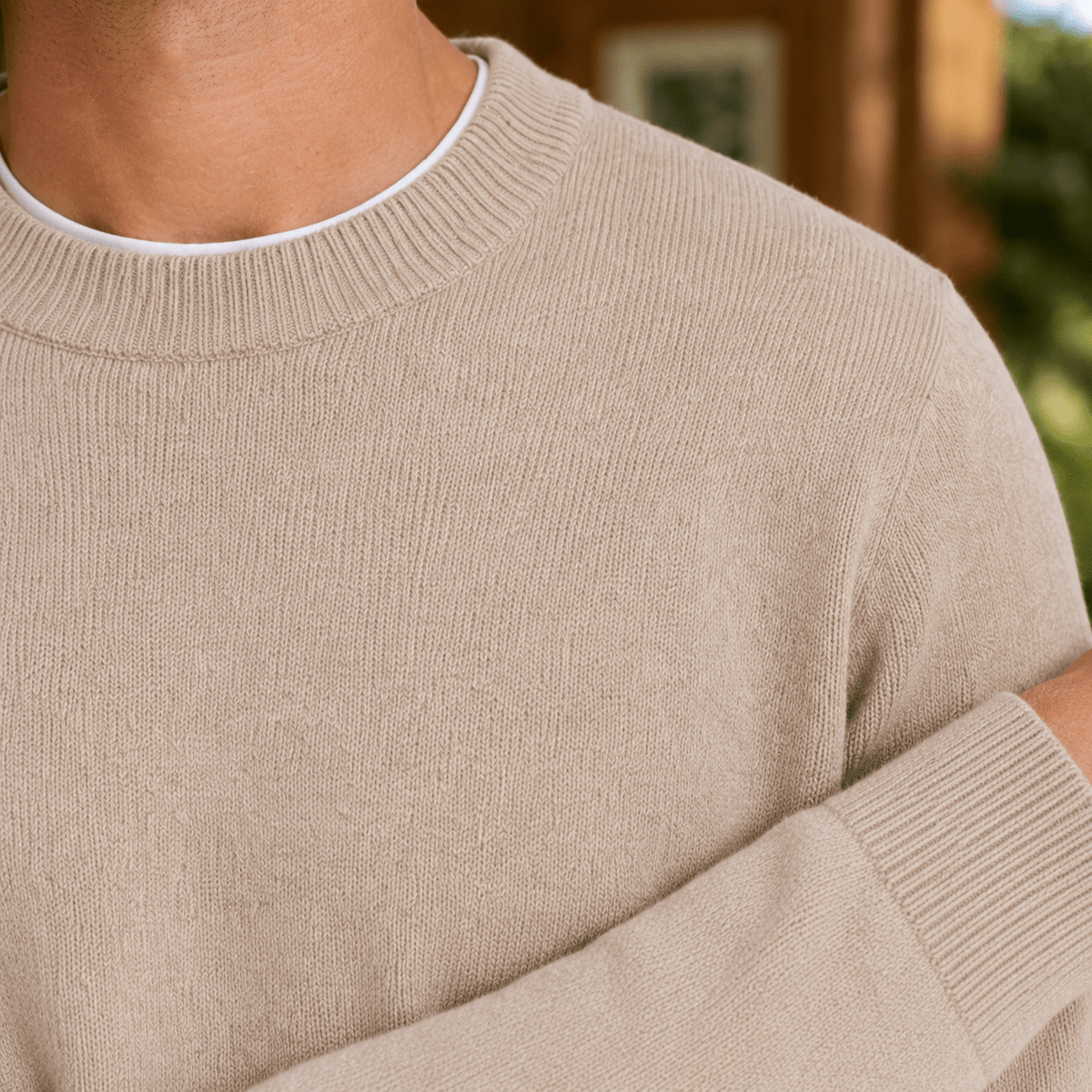 Fine Knit Ribbed Crew Neck Sweater - Harren Cole