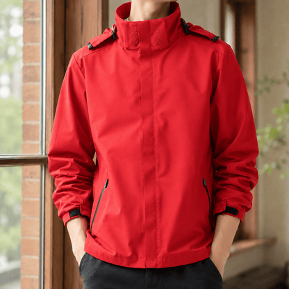 Hooded Jacket Regular Fit Smooth Woven Shell - Harren Cole