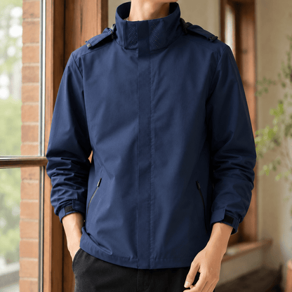 Hooded Jacket Regular Fit Smooth Woven Shell - Harren Cole