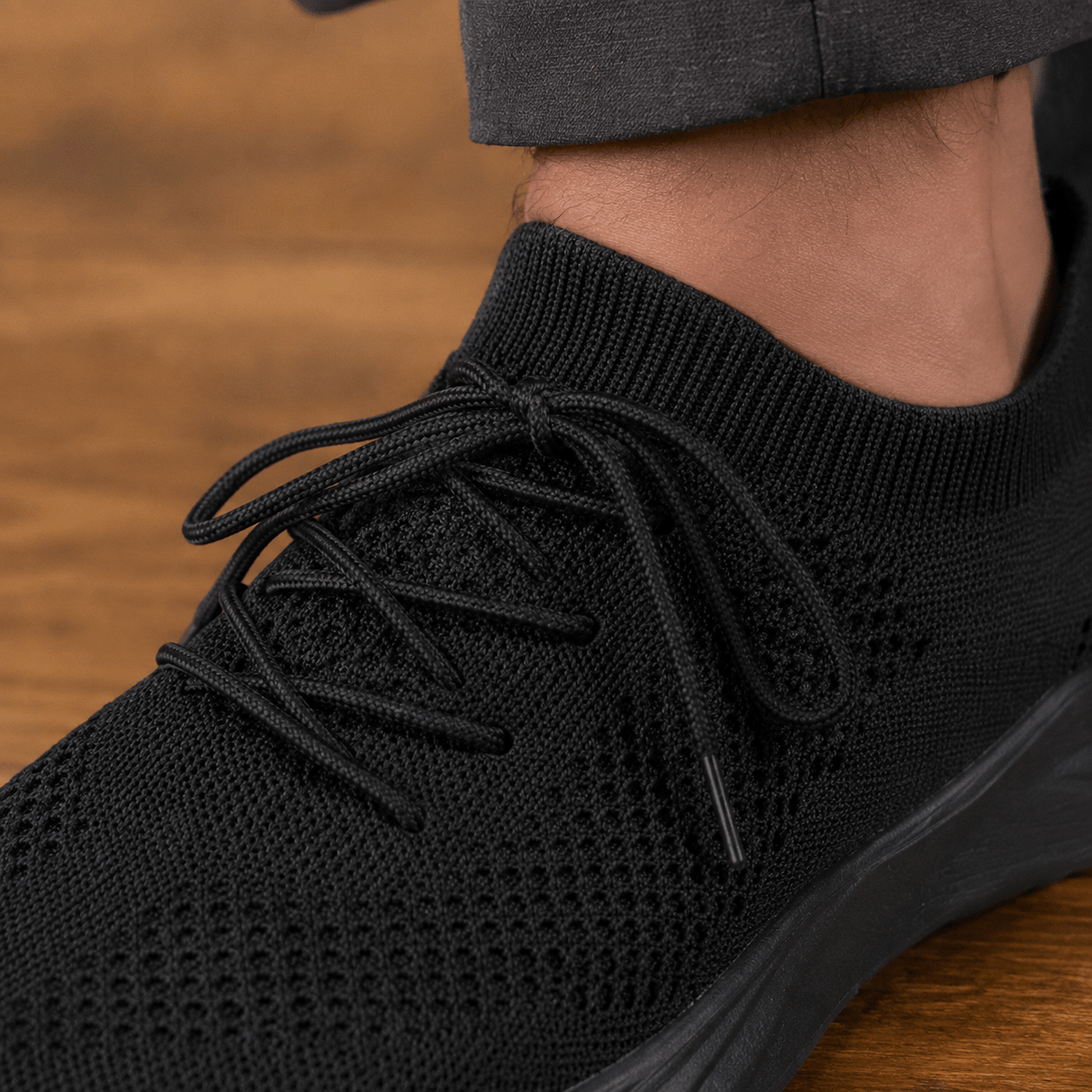 Knit Sneakers Open Knit Lace Up Low Profile - Harren Cole