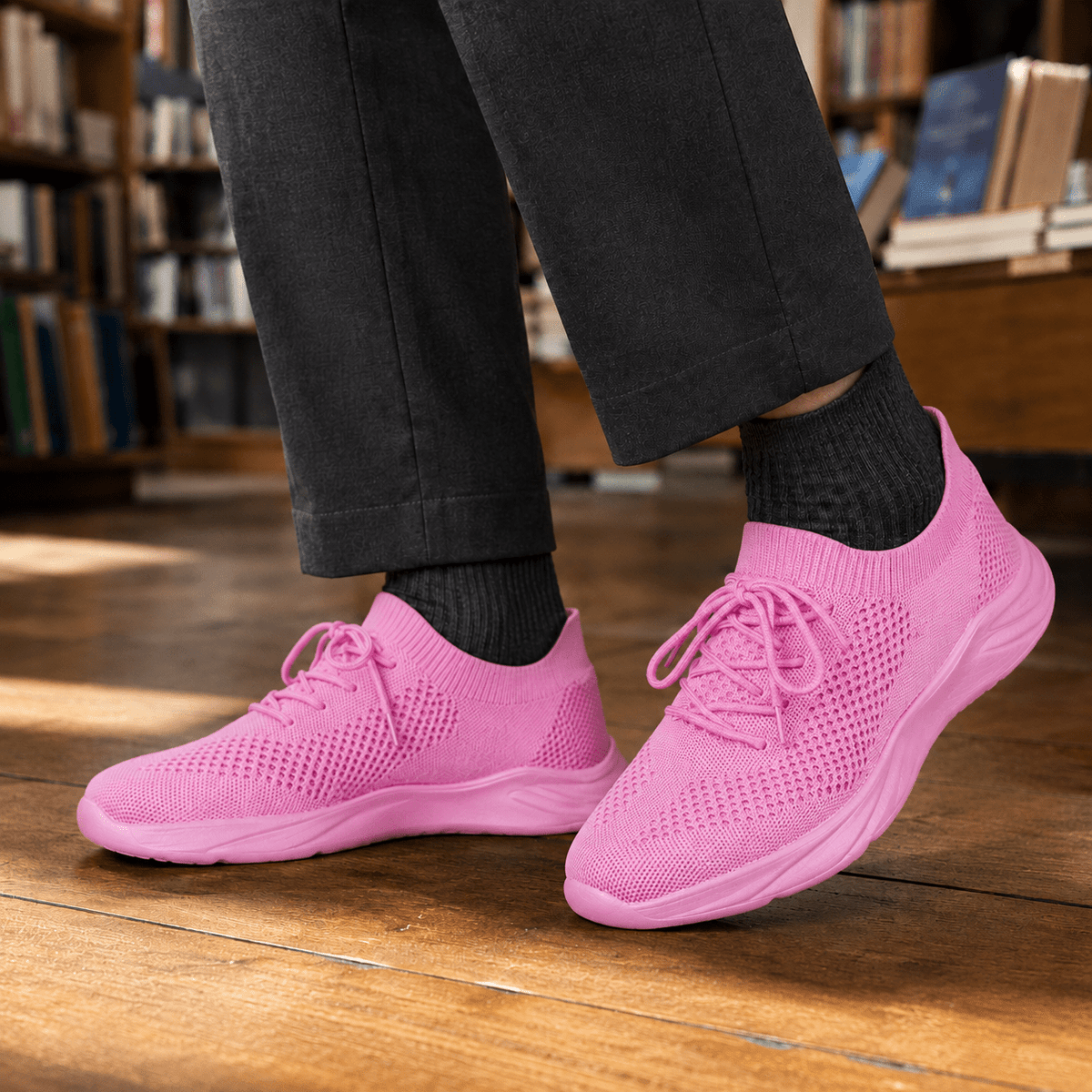 Knit Sneakers Open Knit Lace Up Low Profile - Harren Cole