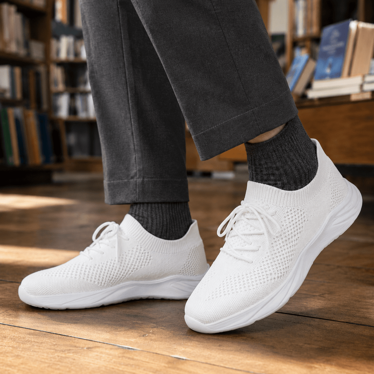 Knit Sneakers Open Knit Lace Up Low Profile - Harren Cole