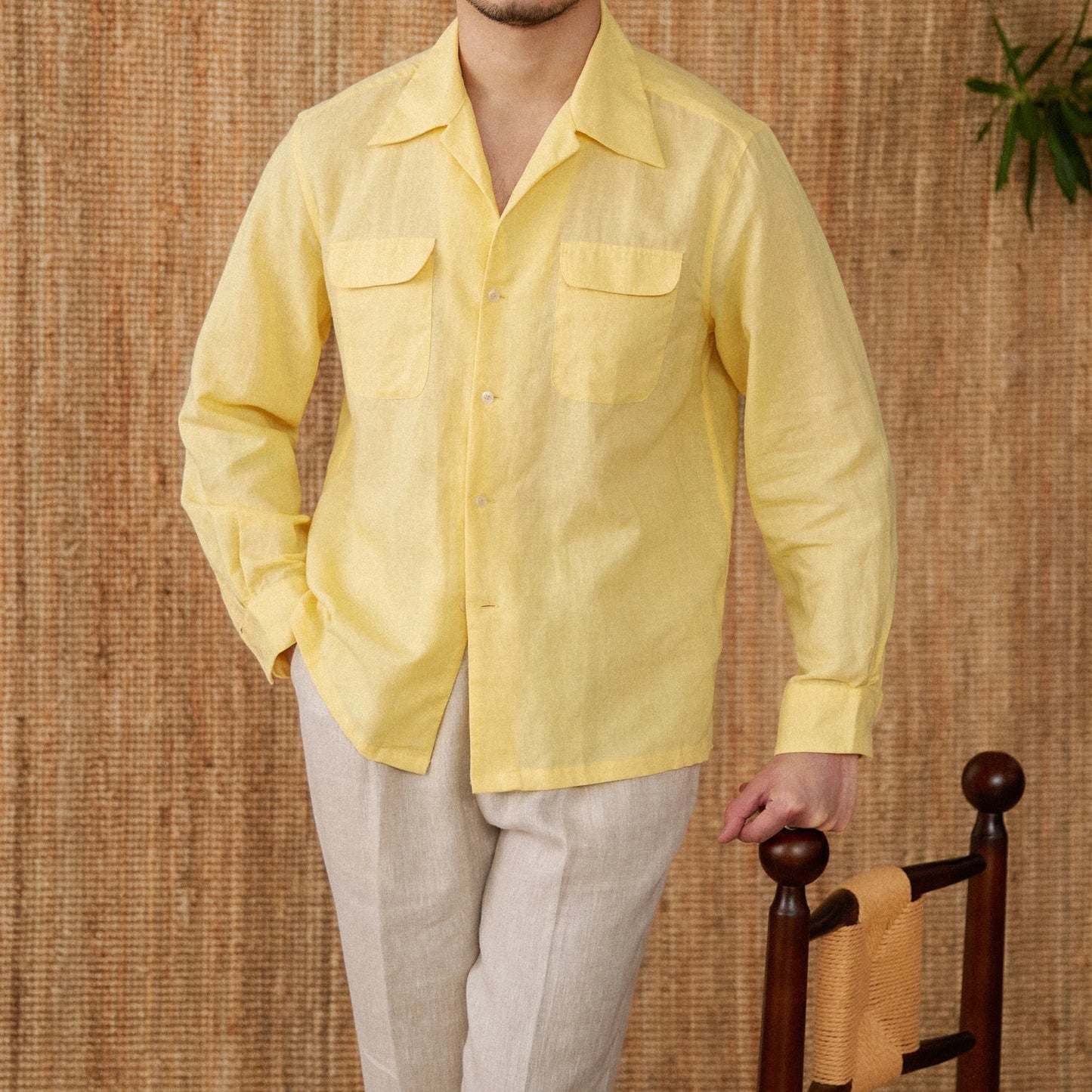 Lightweight Linen Shirt with Chest Pockets for Men - Harren Cole