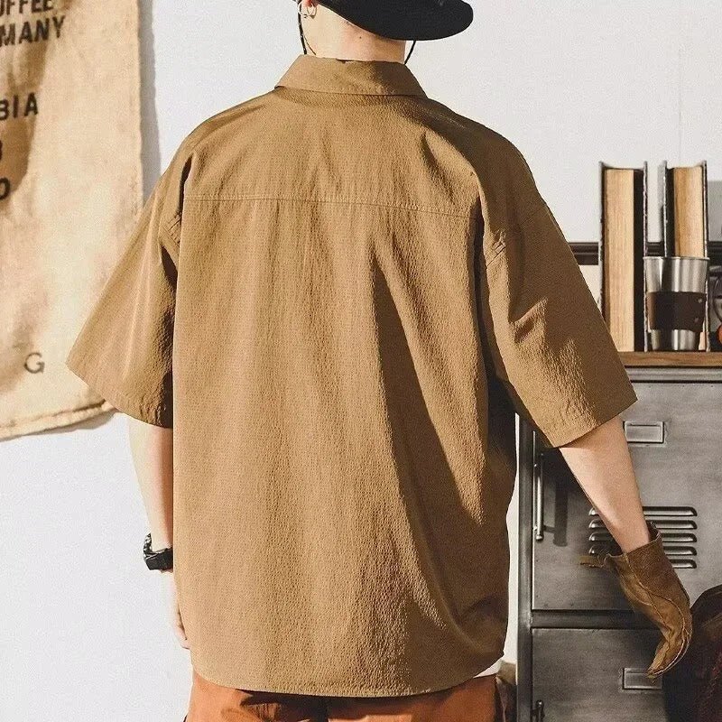Loose Oversize Shirt with Chest Pockets - Harren Cole