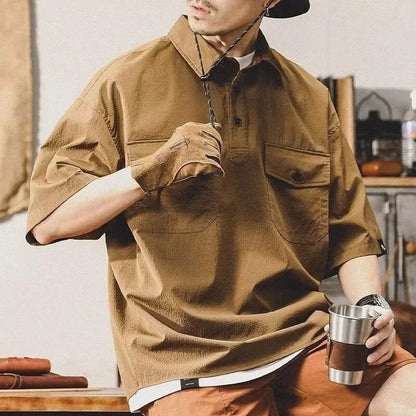 Loose Oversize Shirt with Chest Pockets - Harren Cole