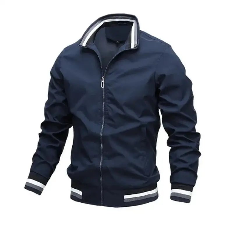 Men Lightweight Waterproof Bomber Windbreaker Jacket White - Harren Cole