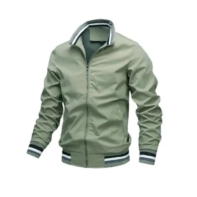 Men Lightweight Waterproof Bomber Windbreaker Jacket White - Harren Cole