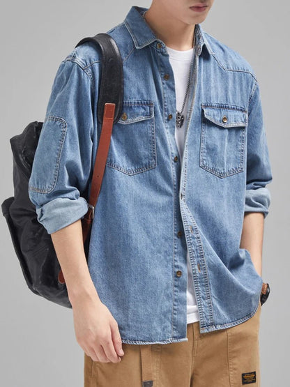 Men's Casual Denim Shirt - Harren Cole