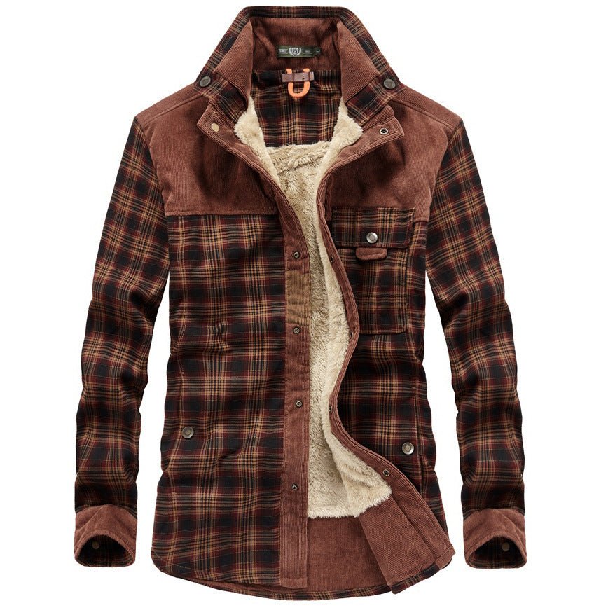 Men's Checked Shirt with Sherpa Lining - Harren Cole