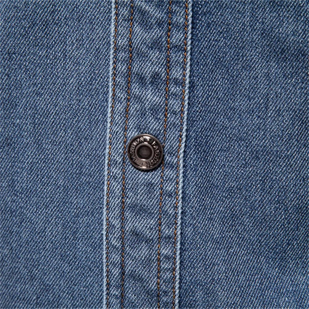 Men's Classic Cotton Denim Shirt - Harren Cole