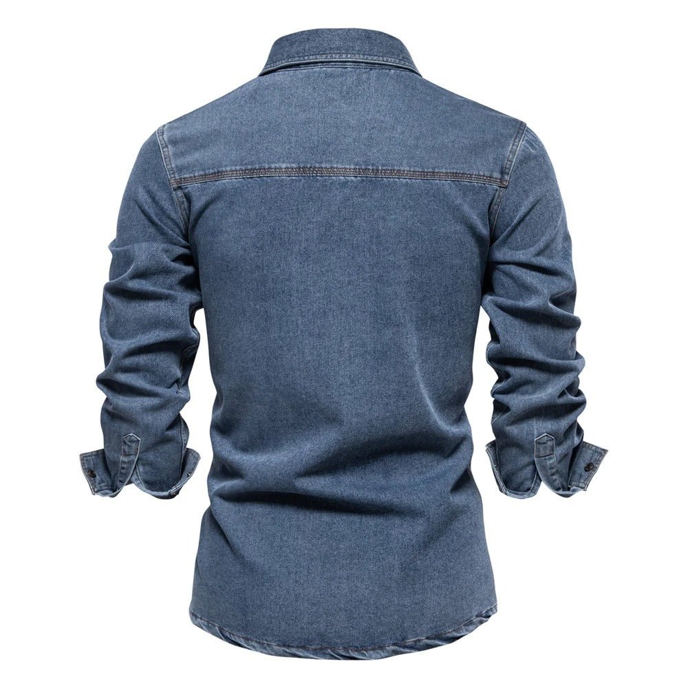 Men's Classic Cotton Denim Shirt - Harren Cole