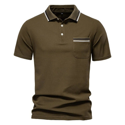 Men's Classic Polo Shirt with Chest Pocket - Harren Cole