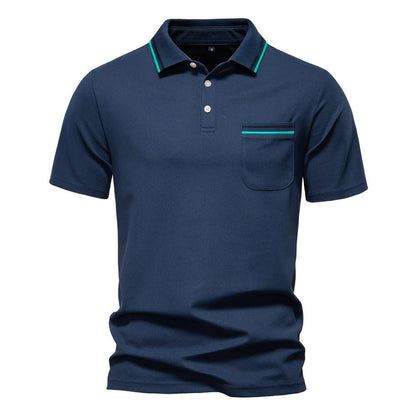 Men's Classic Polo Shirt with Chest Pocket - Harren Cole