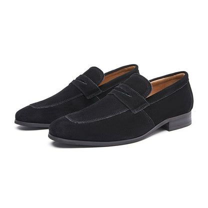 Men's Classic Suede Penny Loafer Slip - On Shoes - Harren Cole