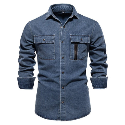 Men's Cotton Denim Shirt - Harren Cole