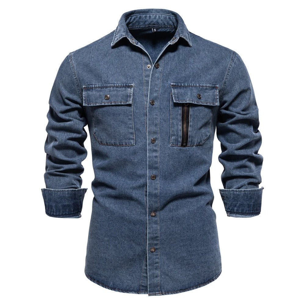 Men's Cotton Denim Shirt - Harren Cole