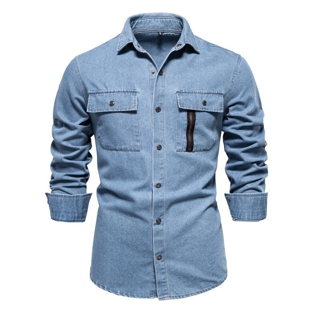 Men's Cotton Denim Shirt - Harren Cole