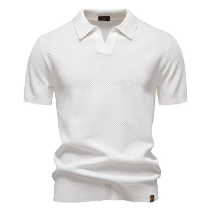Men's Elegant Knit Polo Shirt - Harren Cole