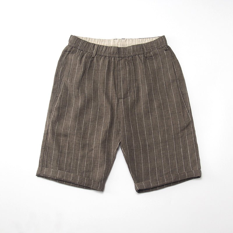 Men's High Waist Linen Shorts - Harren Cole