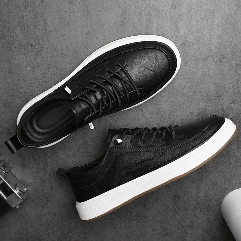 Men's Leather Casual Sneakers - Harren Cole