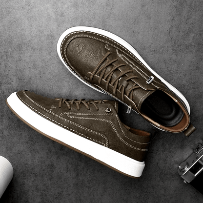 Men's Leather Casual Sneakers - Harren Cole