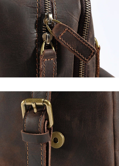 Men’s Leather Laptop Backpack - Harren Cole